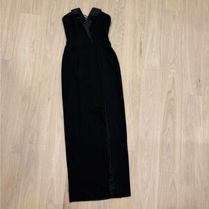 Betsy & Adam Tuxedo Classic Black Dress